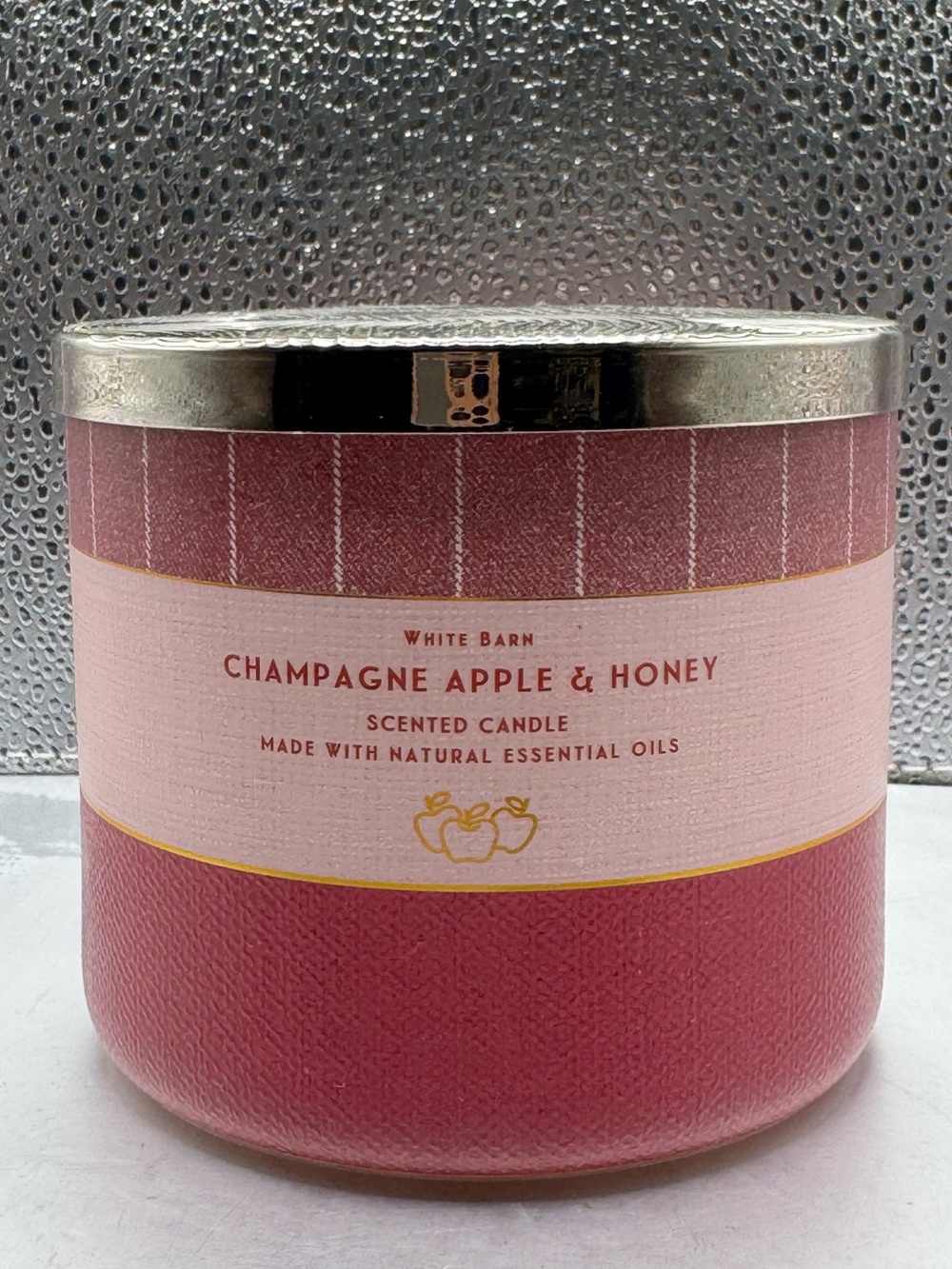Bath & Body Works (White Barn) Champagne Apple & Honey 3 Wick Candle
